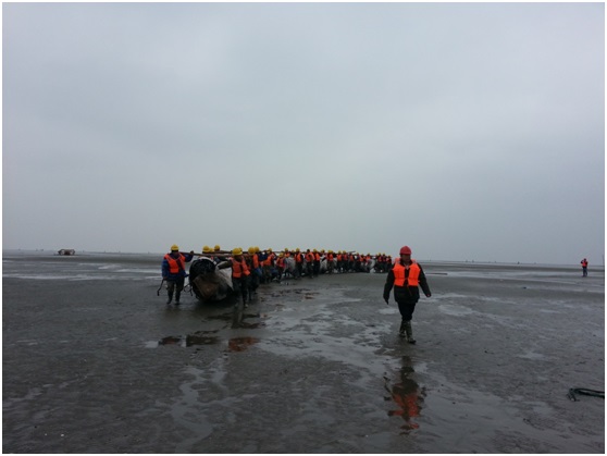 通州灣項目如期復工，現(xiàn)場士氣高昂